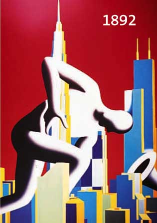 KOSKOSTABI, MARK, GEB. 1960 ESTLAND, LEBT IN NEW YORK, FARBOFFSET, HANDSIGN. UND NUM. 34/100, DAT. 1993, CA. 100 X 70 CM