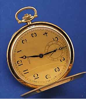 RECTA HERRENTASCHENUHR SAVONETTE SERIE PRECI- SION DER RECTA-AG BIEHL & GENF SCHWEIZ, GG 585/000, RAND KANELIERT, VERG. ORIG.-BLATT,L. FL., ...