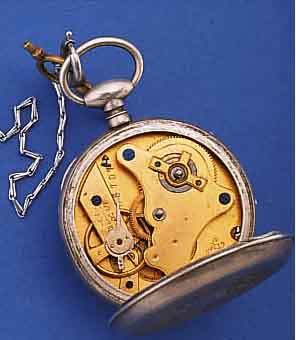 JAPY FRERES HERRENTASCHENUHR, FRANKREICH UM 1870, SILBER, SCHLüSSELAUFZUG, EMAILBL. FEIN HAARR., SCHöNER WERKAUFB. VERG., ZYLINDER- HEMMNUNG, ...