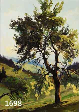 HEIHEIM, OTTO, BAUMSTUDIEN BEIM WUSSLERHOF, ÖL/PAPIER, RE. U. SIGN., CA. 42 X 34 CM, PP, U.GL., R.