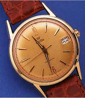 ROAMER HERRENARMBANDUHR ROTODATE, SCHWEIZ UM1960, METALL-STüLPGEH. HARTVERG., GET. A-WELLEBEI FERTIGST. WASSERD., 23 ST., ZENTRALROTOR, SCHR.-UNR., ...