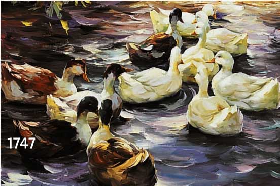 MEHRNIA, H., GEB. TäBRIZ/IRAN 1942, SCHüLER DER DüSSELDORFER AKADEMIE, ENTEN AUF DEM WEIHER, ÖL/LWD, LI. U. SIGN., CA. 50 X 60 CM, R.
