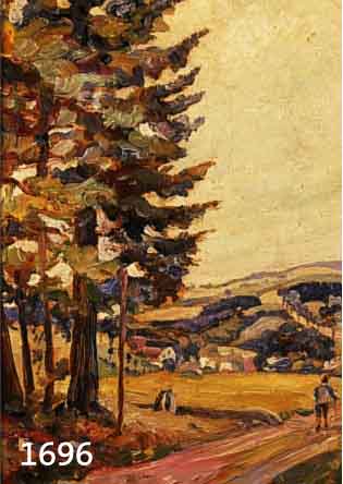KEMPEN, HANS, 1874 KöLN, SCHüLER DER AKA- DEMIE MüNCHEN BEI HEINRICH VON ZüGEL, HIER: WANDERER IN HüGELIGER LANDSCHAFT, ÖL/MAL- ...
