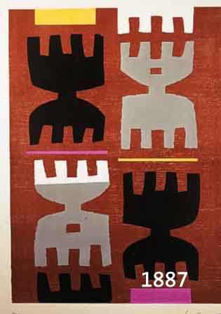 CAPOGROSSI, GIUSEPPE, 1900-1972, KOMPOSITION, FARBLITHOGRAPHIE, RE. U. HAND- SIGN. UND DAT. 65, NUM. 138/300, CA. 50 X 36 CM, RäNDER ...