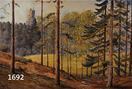 HARTMUTH, K.,, PFäLZER MALER, BURG BERWARTSTEIN, ÖL/HARTFASER, RE. U. SIGN., CA. 60 X 80 CM, R.
