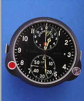 BORDCHRONOGRAPH FüR MIG 29, SOWJETUNION UM 1985, 85-STD.-GANGZEIT, LITERATUR LEVENBERG, BAND I, NR. 481, MULTIFKT. (STOPPBEREIT- ...