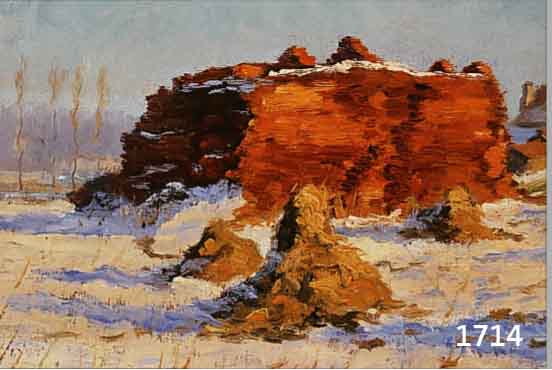ZUSCHREIBUNG: CLESSE, THEO, UM 1910, WINTERLANDSCHAFT, ÖL/HOLZ, 24 X 33 CM, R.