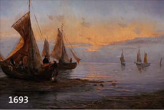 SEYFERT, 30 ER JAHRE, SEGELSCHIFFDARSTEL- LUNG, ÖL.LWD., LI. U. UNLESERLICH SIGN., 62 X 118 CM