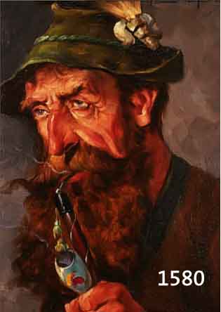 ZIMMERMANN, A., ÖL/LWD. PFEIFERAUCHENDER HERR, RAHMEN, MIN. ALTERSSPUREN, 31 X 24 CM