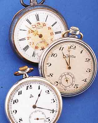 KONVOLUT: 6 HERRENTASCHENUHREN, ALLE OFFEN, GEFERT. VON CA. 1885 -1935, VERSCHR. QUAL. U. TECHNIKEN, äLTESTE SILBER, SCHLüSSELAUFZ., ...