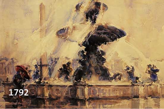 WAGNER, H.E., 50ER JAHRE, ANSICHT IN PARIS, AQUARELL AUD PAPIER, RE. U. SIGN., CA. 35 X 45 CM, PP, U.GL., R.
