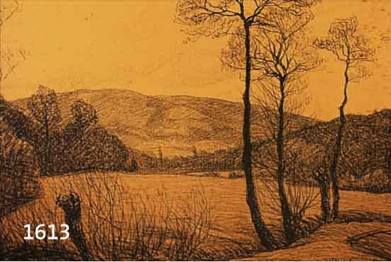 WOHLGEMUTH, DANIEL, 1874-1967, WEITE LANDSCHAFT, LITHOGRAPHIE, IM DRUCK SIGN.RE. U. HANDSIGNIERT, CA. 40 X 58 CM, PAPIER GEBRäUNT, ...