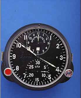 DOPPELCHRONOGRAPH, SOWJETUNION UM 1988, FüR MIG 29, 85-STD.-GANGZEIT, MULTIFKT. (ZWEITZEIT, STOPPBEREITSCHAFTSANZ., 30-MIN.- ...