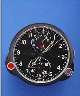 DOPPELCHRONOGRAPH, RUSSLAND UM 1992, FüR MIG 29, 85-STD.-GANGZEIT, MULTIFKT. (60-MIN.-STOPPZäHLER M. SEP. STOPPZEIGER, ...