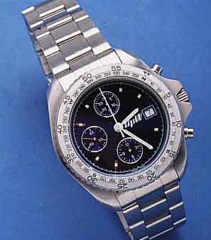 DIVING & PROFESSIONAL WATCHES ARMBANDCHRONO- GRAPH, FLUGZEUGWERKE DOUGLAS, WOHL ZUM JUBILÄUM 75 JAHRE, EDELST. MATT. INCL. EDELST. BAND M. ...