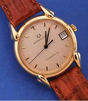 UNIVERSAL GENEVE HERREARMBANDUHR UNISONIC-B, SCHWEIZ UM 1972, METALL HARTVERG., BEIDS. MINERALVERGL., WOHL AUS RESTBEST. AKTUELLE REMONTAGE, ...