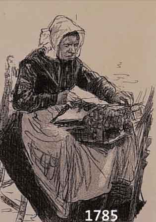 LILIEBERMANN, MAX, 1847-1935, SPITZENKLÖPP- LERIN, HOLZSCHNITT AUF BÜTTEN, CA.11 X 8,5 CM