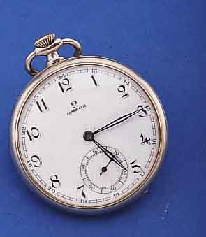 KONVOLUT: 2 OMEGA HERRENTASCHENUHREN, BEIDE NICKEL, BEIDE PERF. EMAILBL., 1X D. CA. 48 MM,STD.-ZEICHEN M. SCHATTENEFFEKT (SELTEN), 15 ST., WERK ...