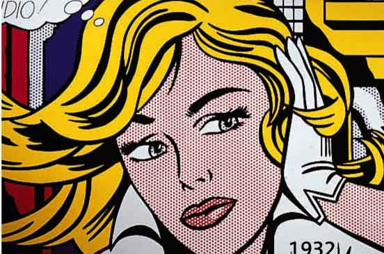 LICHTENSTEIN, ROY, 1923-1997, MAYBE HE BECAME ILL, FARBSERIGRAPHIE, HANDSIGNIERT, CA. 100 X 103 CM, RAND LEICHT ...