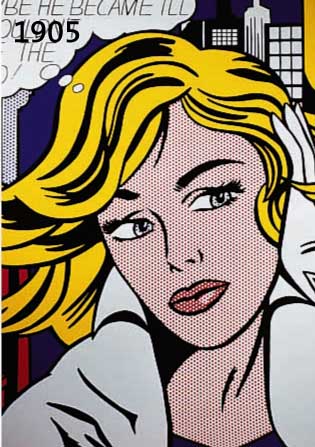 LICHTENSTEIN, ROY, 1923-1997, MAYBE HE BECAME ILL, FARBSERIGRAPHIE, HANDSIGNIERT, CA. 100 X 103 CM, RAND LEICHT ...