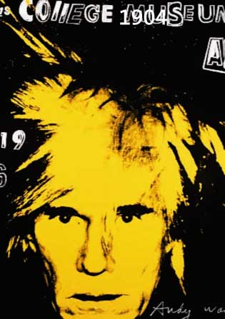 WARHOL, ANDY, 1928-1987, PLAKAT ZUR AUSSTELLUNG WILLIAMS COLLEGE OF ART1986, CA. 85 X 86 CM