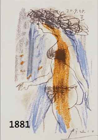PICASSO, PABLO, 1881-1973, LITHOGRAPHIE AUS DER EDITION DE BONHEUR, HANDSIGNIERT, BLATTGRößE CA. 32,5 X 25 CM