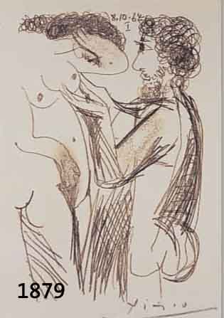 PICASSO, PABLO, 1881-1973, LITHOGRAPHIE AUS DER EDITION DE BONHEUR, HANDSIGNIERT, BLATTGRößE CA. 32,5 X 25 CM