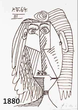 PICASSO, PABLO, 1881-1973, LITHOGRAPHIE AUS DER EDITION DE BONHEUR, HANDSIGNIERT, BLATTGRößE CA. 32,5 X 25 CM