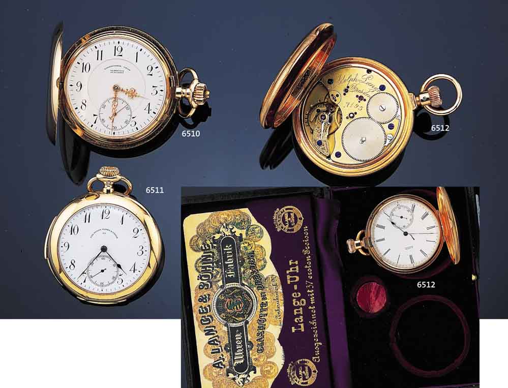 A.LANGE DRESDEN HERRENTASCHENUHR SAVONETTE, DEUTSCHLAND FüR DEN US-MARKT, SCHWERES ROSE-G 750/000-GEH. VON CWS, RäNDER KANNELIERT, A- ...