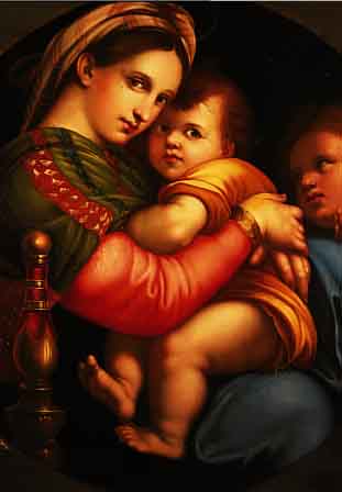 UNBEKANNTER KüNSTLER, UM 1860/1870, FRANZöSISCHE KOPIE NACH RAFFAEL, ÖL/LWD., HIER: MADONNA MIT KIND, QUALITäTVOLLE MALEREI, ...