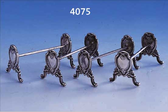 9 MESSERBäNKCHEN, BRüSSEL UM 1900, MEISTERMARKE WOLFERS FRERES, BEKANNTESTER BELGISCHER SILBERSCHMIED, 800ER SILBER, L. CA. 9 CM