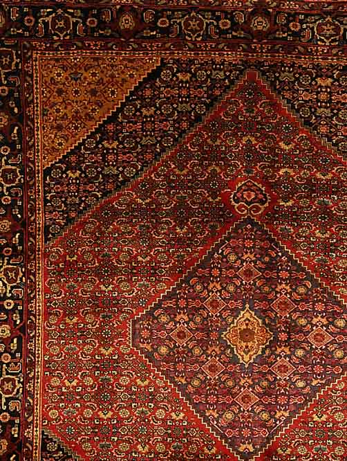 BIDJAR, PERSIEN, 380 X 300CM, EHZ 3 FLOR WOLLE, UM 1950