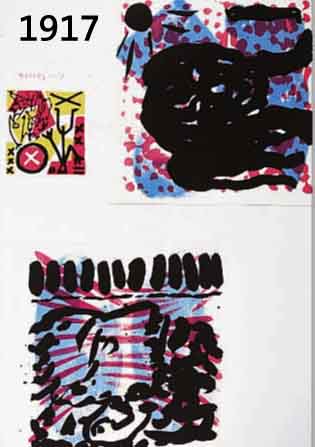 PENCK, A.R., GEB. 1939, ZWEI FARBLITHOGRAPHIEN AUS: DIE ENGEL, JE CA. 27 X 26 CM, UND EIN MULTIPLE, DIESES ...