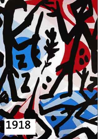 PENCK, A.R., GEB. 1939, BEGINN DER NEUEN ZEIT, FARBSERIGRAPHIE, BETI- TELT UND HANDSIGNIERT, CA. 68 X 49 CM, AUF- LAGE 50 ...