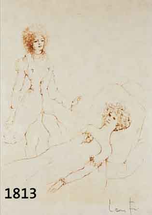 FINI, LEONOR, GEB. 1908, EROTISCHE DARSTELLUNG, RADIERUNG AUF JAPAN- PAPIER, RE. U. HANDSIGN., CA. 28 X 20 CM