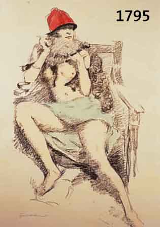 BEHREND-CORINTH, CHARLOTTE, 1880-1967, LITHOGRAPHIE AUS DER MAPPE ANITA BERBER VON 1919, SEK. KOLORIERT, LI. U. HANDSIGN., CA. 43 X 25 CM