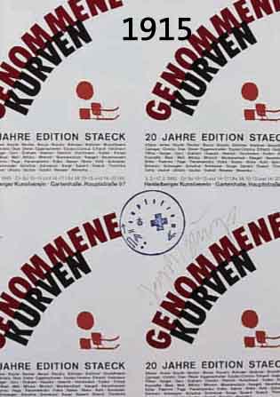 BEUYS, JOSEPH, 1921-1986, MULTIPLE-ANDRUCKBOGEN ZUR AUSST. GENOMMENE KURVEN, HANDSIGNIERT UND MIT HAUPTSTROM- STMEPEL ...