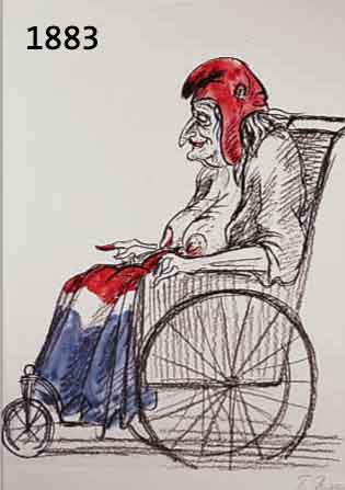 UNGERER, TOMI, GEB. 1931, COMME LES TEMPS PASSE VITE, FARBLITHOGRAPHIE, HANDSIGNIERT UND NUM. 39/100, CA. 41 X 31 CM