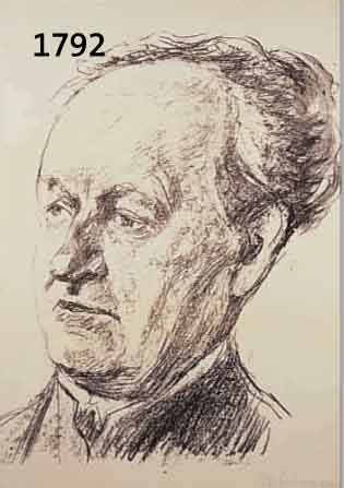 LIEBERMANN, MAX, 1847-1935, PORTRäT DES GERHARD HAUPTMANN, LITHOGRAPHIE, HANDSIGNIERT, LI. U. PRäGESTEMPEL UND NUM. 1/100, CA. ...