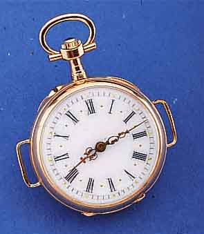 A. JOUSSE A BOULOIRE DAMENTASCHEN/ANHäNGEUHR HIER UMGEBAUT ALS ARMBANDUHR, FRANKREICH UM 1898, ROSE-G. 750/000, QUALITäTVOLLE, STABILE ...
