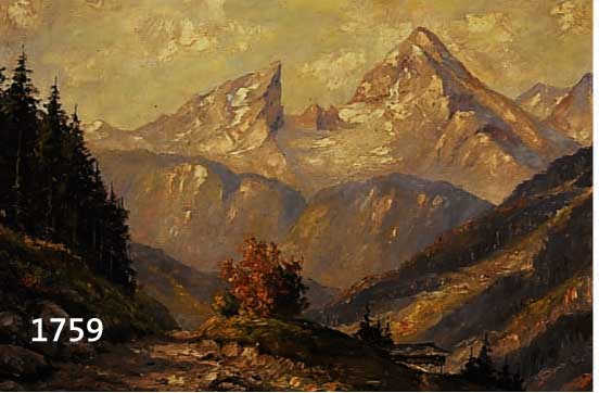ALTERMANN, HORST, *1925 DüSSELDORF - 1978, DüSSELDORFER IMPRESSIONIST, BLICK AUF DEN WATZMANN, ÖL/LWD., SIGN., ORTSBEZ. DüSSELDORF,50 X 70 ...