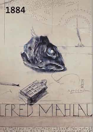 JANSSEN, HORST, *1929 - 1995 HAMBURG, PLAKAT ALFRED MAHLAU, KUNSTHAUS LüBECK, SIGNIERT, 56 X 40 CM