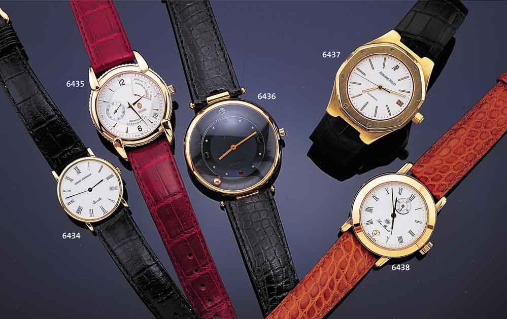 AUDEMARS PIGUET HERRENARMBANDUHR ROYAL OAK, SCHWEIZ UM 1994, AUTOMATIK, GG 750/000, BODEN GEGEN LüNETTE 8-FACH VERSCHR., BEI FERTIGST. WASSERD., ...