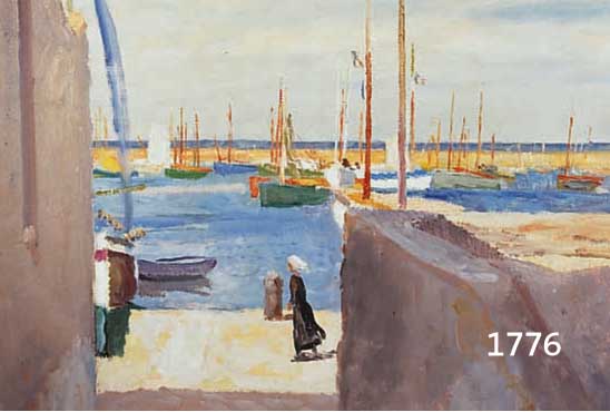 VANVAN HASSEL, WILHELM, SÜDLICHE HAFENANSICHT, OEL/LWD., LINKS UNTEN SIGN., R CA. 55 X 65CM