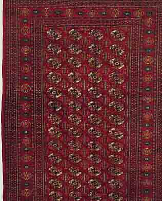 BOCHARA, PAKISTAN, 247 X 164CM, EHZ 4 FLOR WOLLE, CA.40 JAHRE