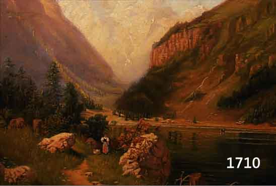 FOWLFOWLER, CHARLES, GEB. 1878, KÖNIGSEE MIT WATZMANN, ÖL/LWD, RESTAURIERTE STELLE LINKS OBEN, RE. U. SIGN., CA. 44 X 60 CM, R.