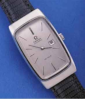 OMEGA HERRENARMBANDUHR DE VILLE, REF.NR. ST.1560001, SCHWEIZ UM 1973, EDELST.-STüLP- GEH., GET. A-WELLE, BEI FERTIGST. WASSER- GESCH., ...