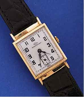 IWC DAMENARMBANDUHR, SCHWEIZ UM 1938, NEUTR.GG 585/000-GEH., KAL. 90, 15 ST., HANDAUFZUG, GEPR. CHATONS, KOMP.-UNR., GEBL. BREG.-SPIR., WERK-NR. ...