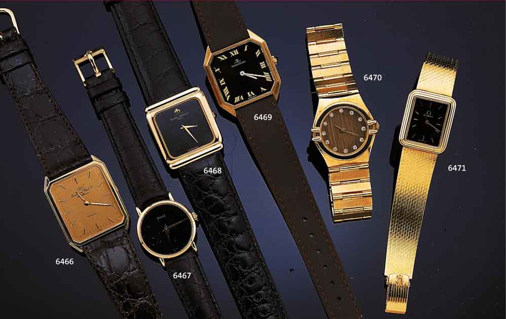 BAUME & MERCIER HERRENARMBANDUHR, SCHWEIZ UM1978, GG 750/000, BODEN GEDR., SAPHIRFLACHGL.,VERD. BANDANST., SCHMUCKKRONE, RUNDANKERW., 17 ST., ...