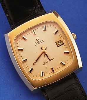 OMEGA HERRENARMBANDUHR SEAMASTER AUTOMATIK, METALL HARTVERG., EDELST.-BODEN 4-FACH VER- SCHR., MINERALFLACHGL., MATT., VERG. BLATT M. EXTREM ...